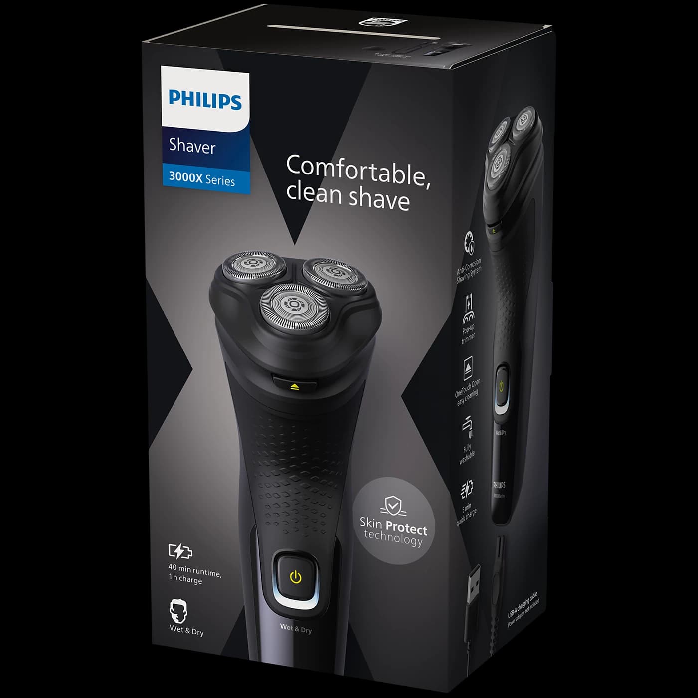 Philips X3021/00 Shaver 3000X Series Wet & Dry Electric Shaver
