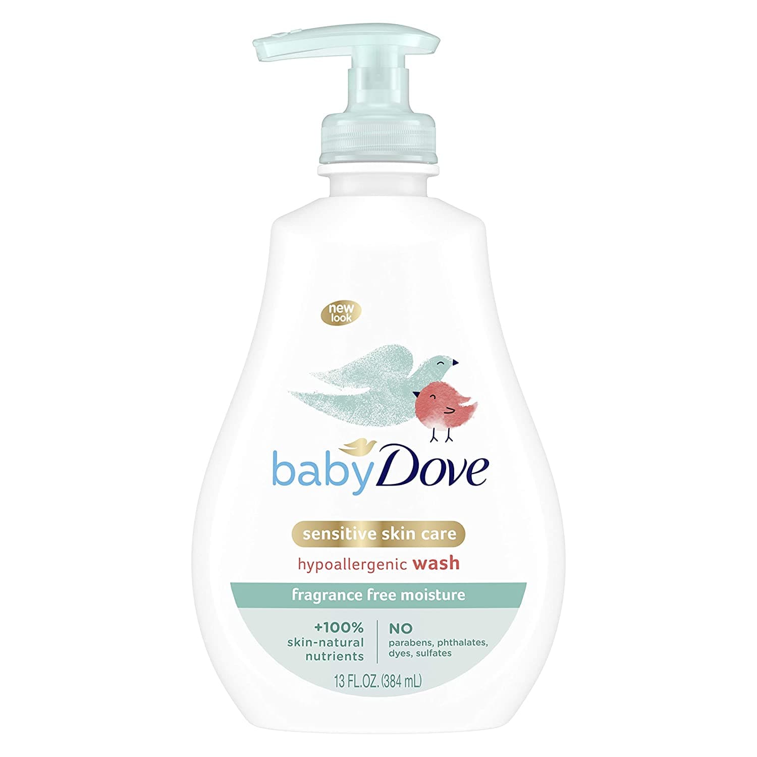 Dove Baby Sensitive Skin Care Fragrance Free Moisture Wash 384ml