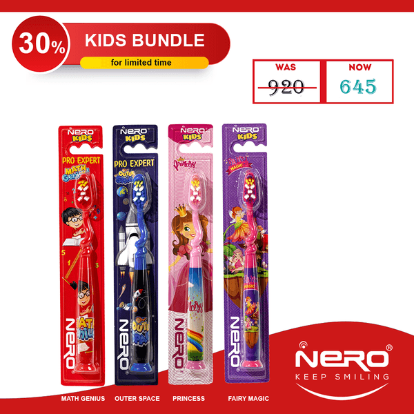 Nero Kids Toothbrush - Pack of 4