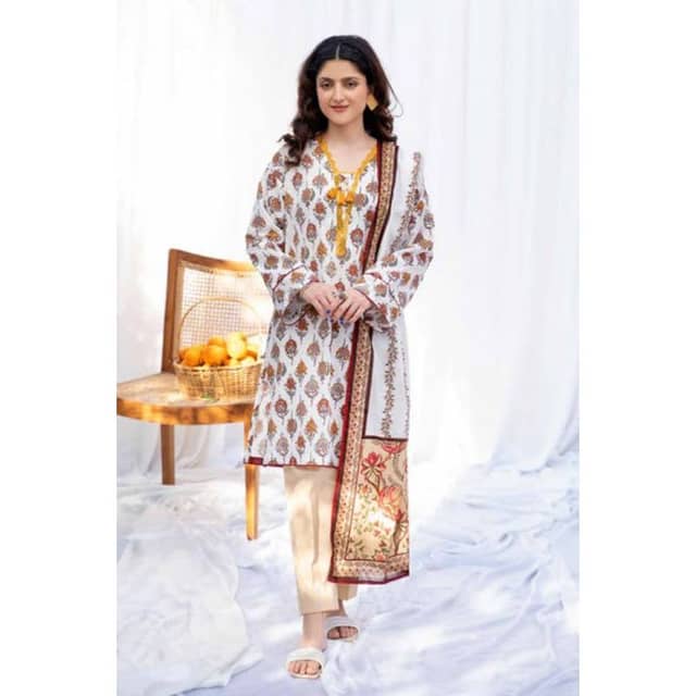 Ideas Printed Unstitched Lawn Suit CL-32519 3PC