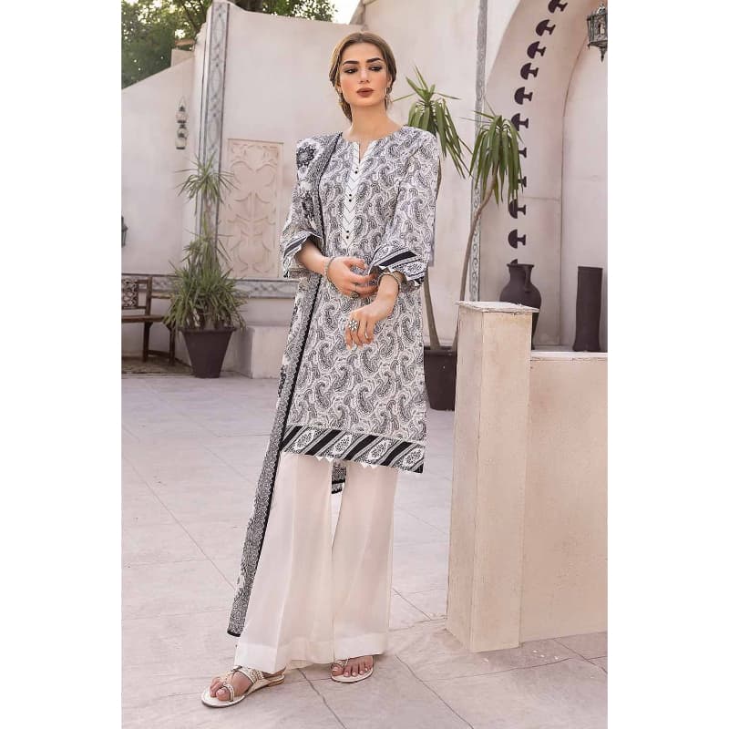 Ideas Printed Unstitched Lawn Suit B-32029 3PC