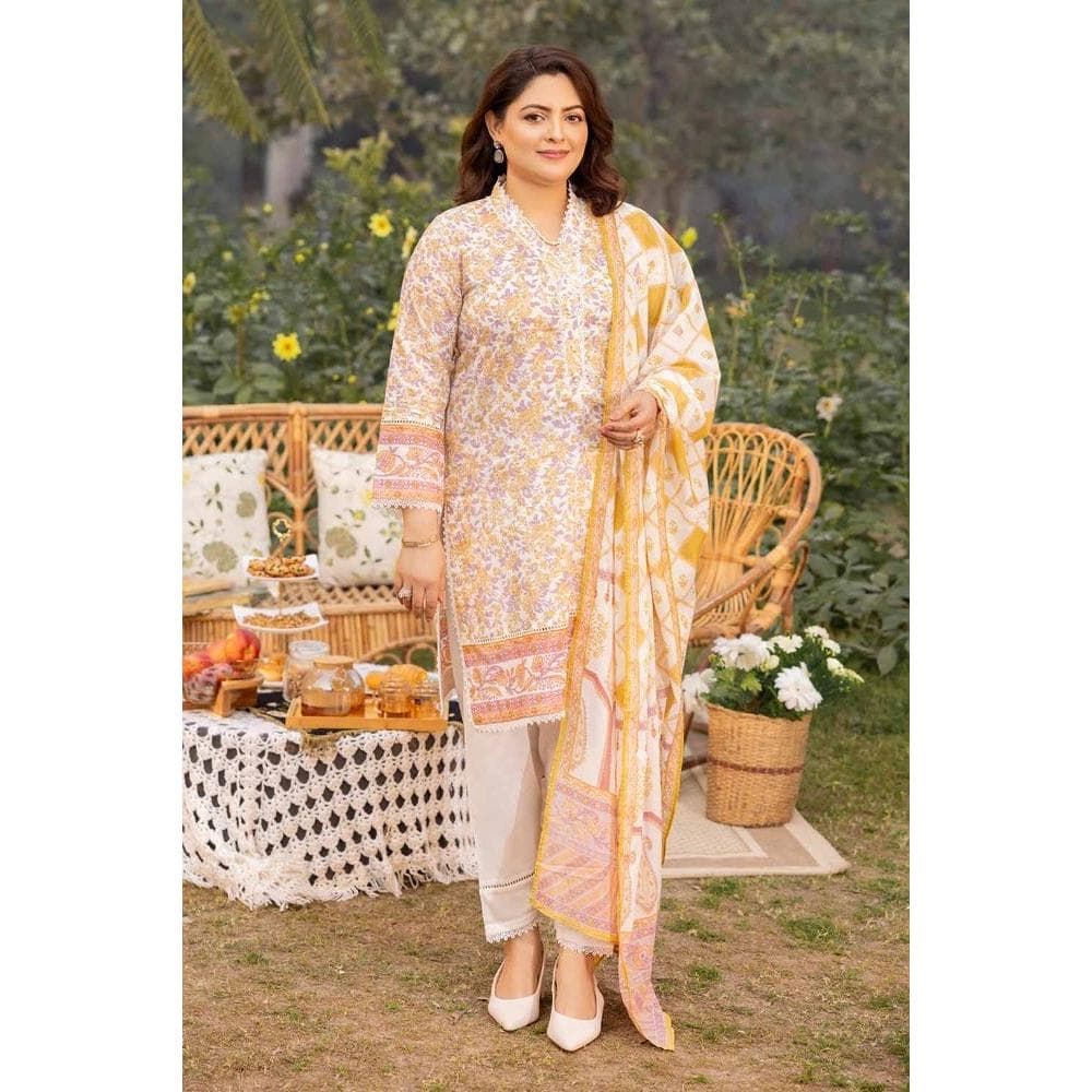 Ideas Printed Lawn Unstitched Suit CL-42195 B