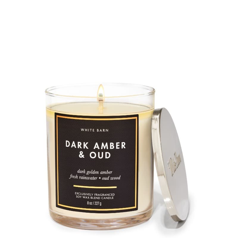 Bath And Body Works Candle Dark Amber & Oud 227g